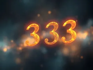 Kobieta zamyślona nad eteryczną, świecącą liczbą 2727 na tle mistycznej kosmicznej mgławicy.